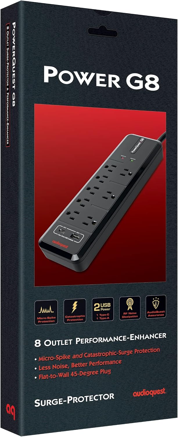 Samsung QN75QN90FAFXZA 75 Inch Neo QLED 4K QN90F Vision AI Smart TV with an AudioQuest G8 8-Outlet USB-A/USB-C AC Power Surge Protector (2025)