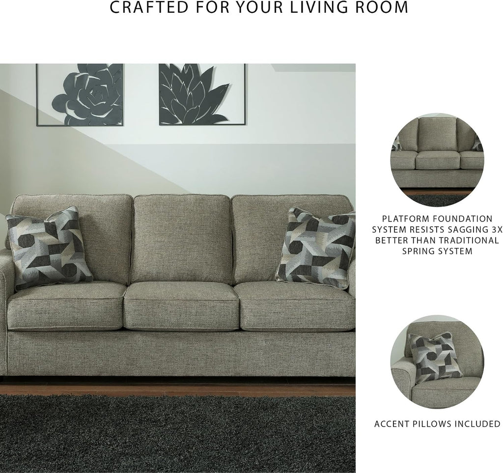 Signature Design by Ashley Cascilla Casual Sofa, Light Gray