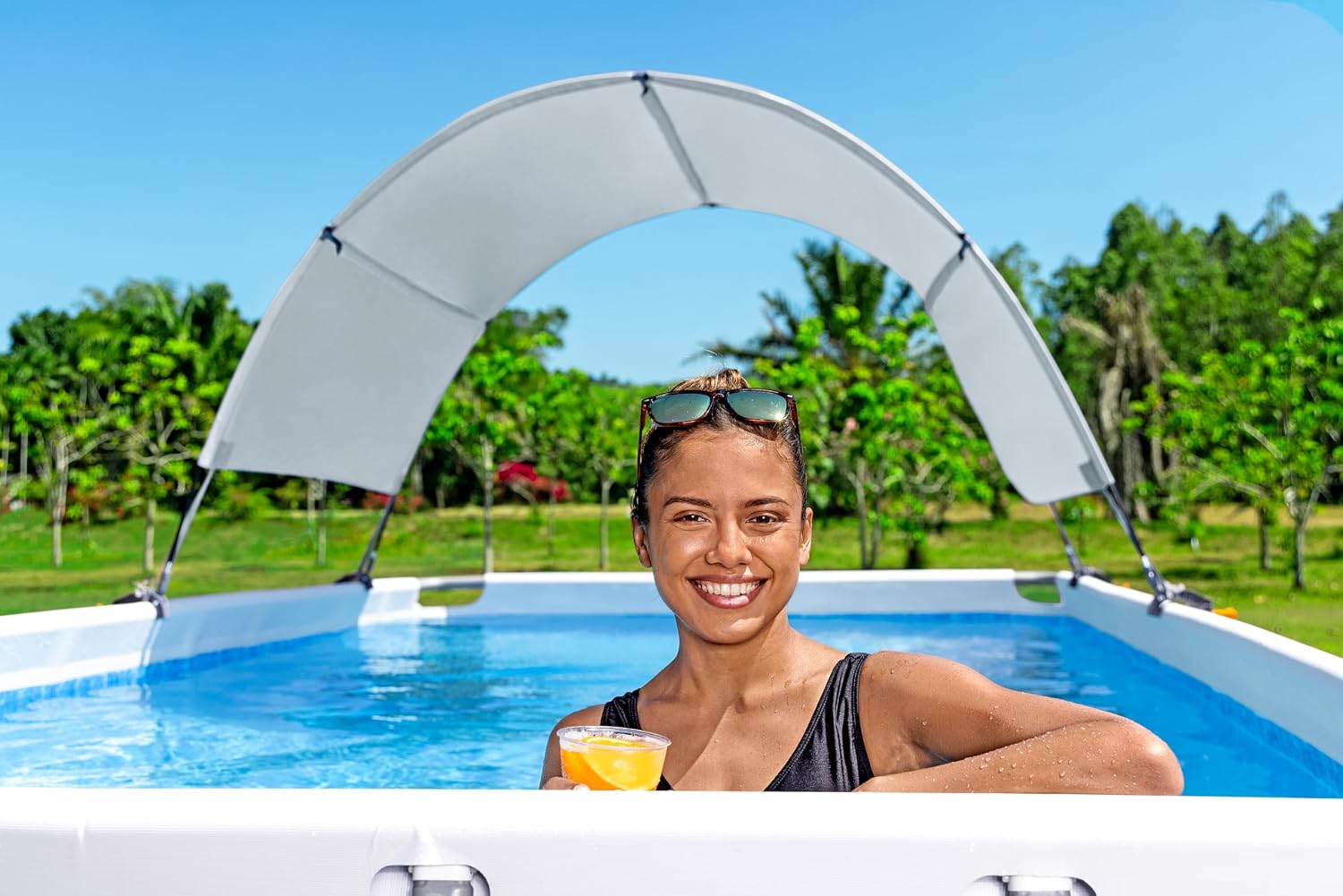 Bestway | Flowclear Pool Canopy, UPF 40+ Sun Protection, Above Ground Pools Accessories