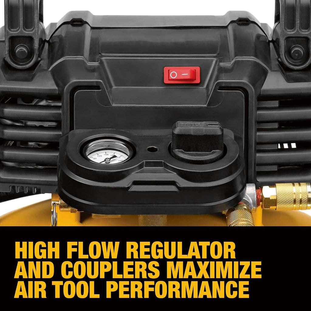 DEWALT Pancake Air Compressor with 165 Max PSI and 2.6 CFM @ 90 PSI and 18 Gauge Brad Nailer Combo Kit