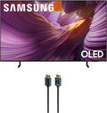 Samsung QN55S85FAFXZA 55 Inch OLED HDR 4K Smart TV with an Austere 5S-4KHD2-2.5M V-Series 2.5m Premium 4K HDR HDMI Braided Cable (2025)