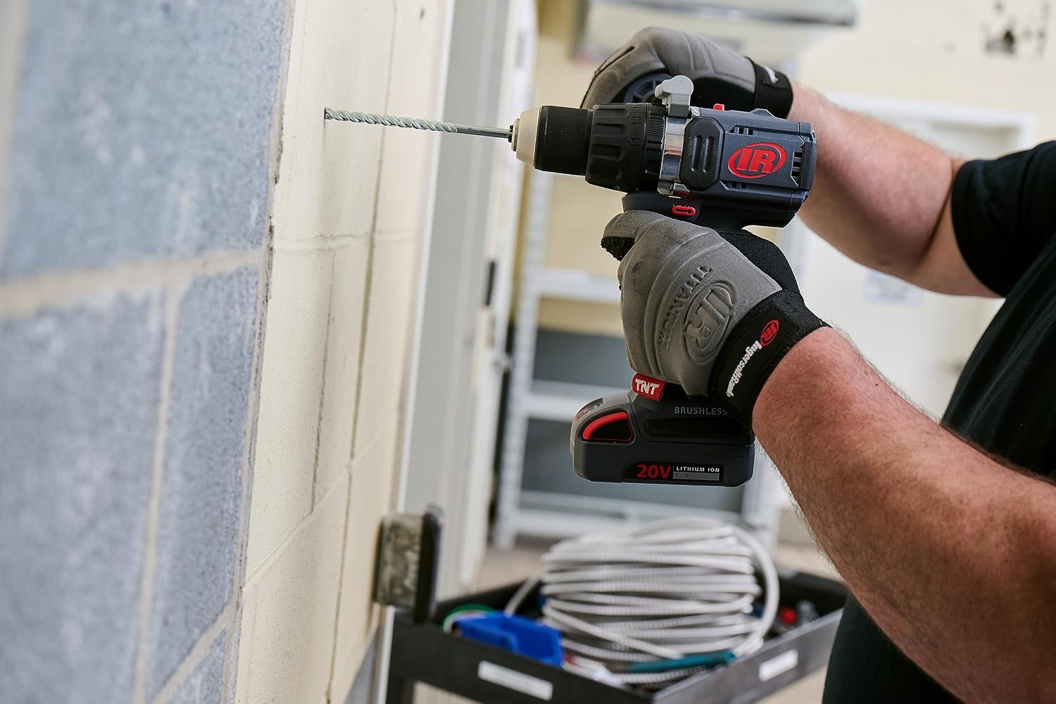 Ingersoll Rand D5241 1/2' 20V Cordless Hammer Drill Bare Tool, 1100 in-lb Torque, Keyless Chuck, Pistol Grip