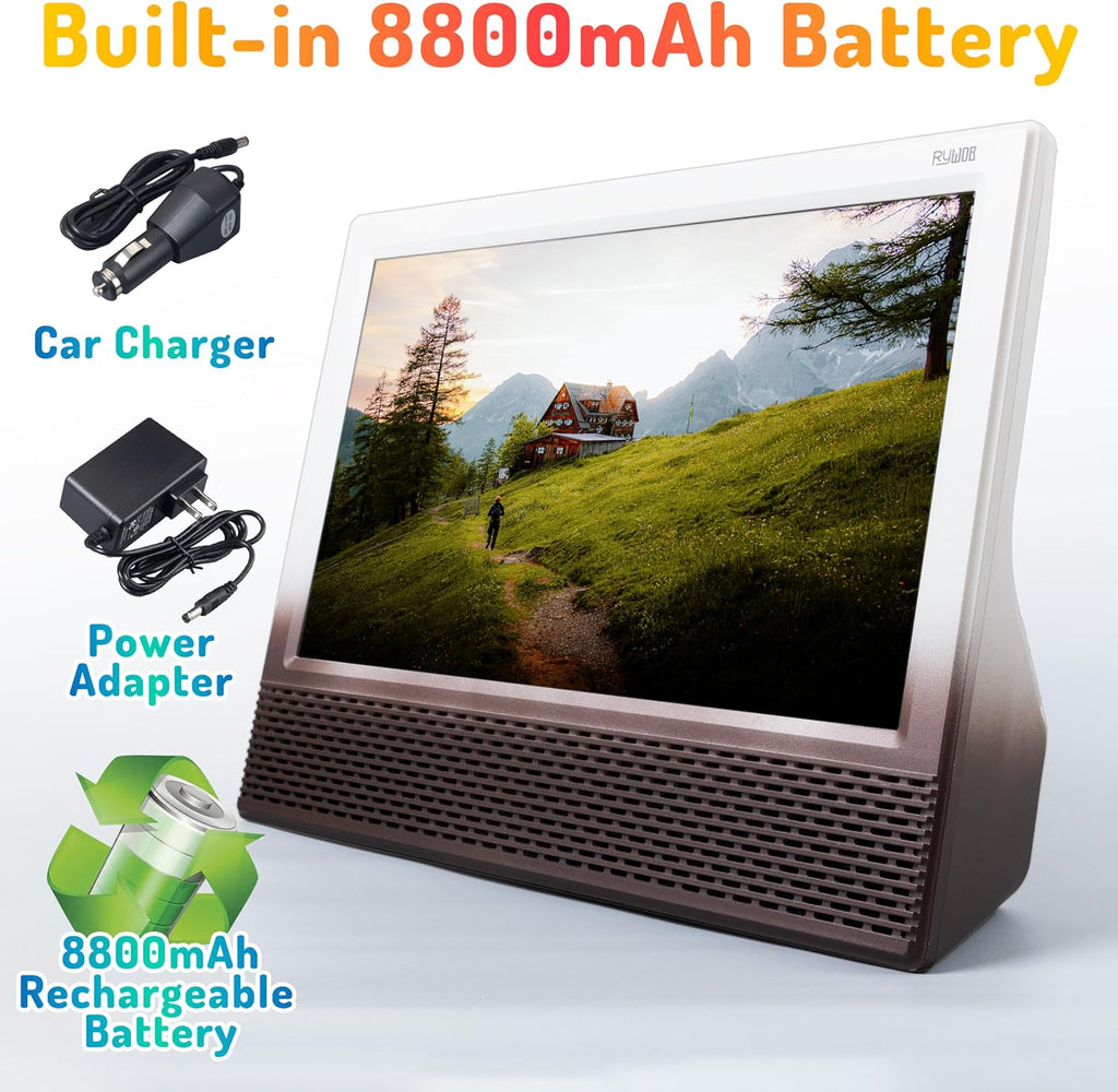14'' Portable TV with Antenna,Built-in 8800mAh Rechargeable Battery,ATSC Digital Television with HDMI/USB/TF Card Ports,Stero Speakers TV for Camping,Kitchen,Car