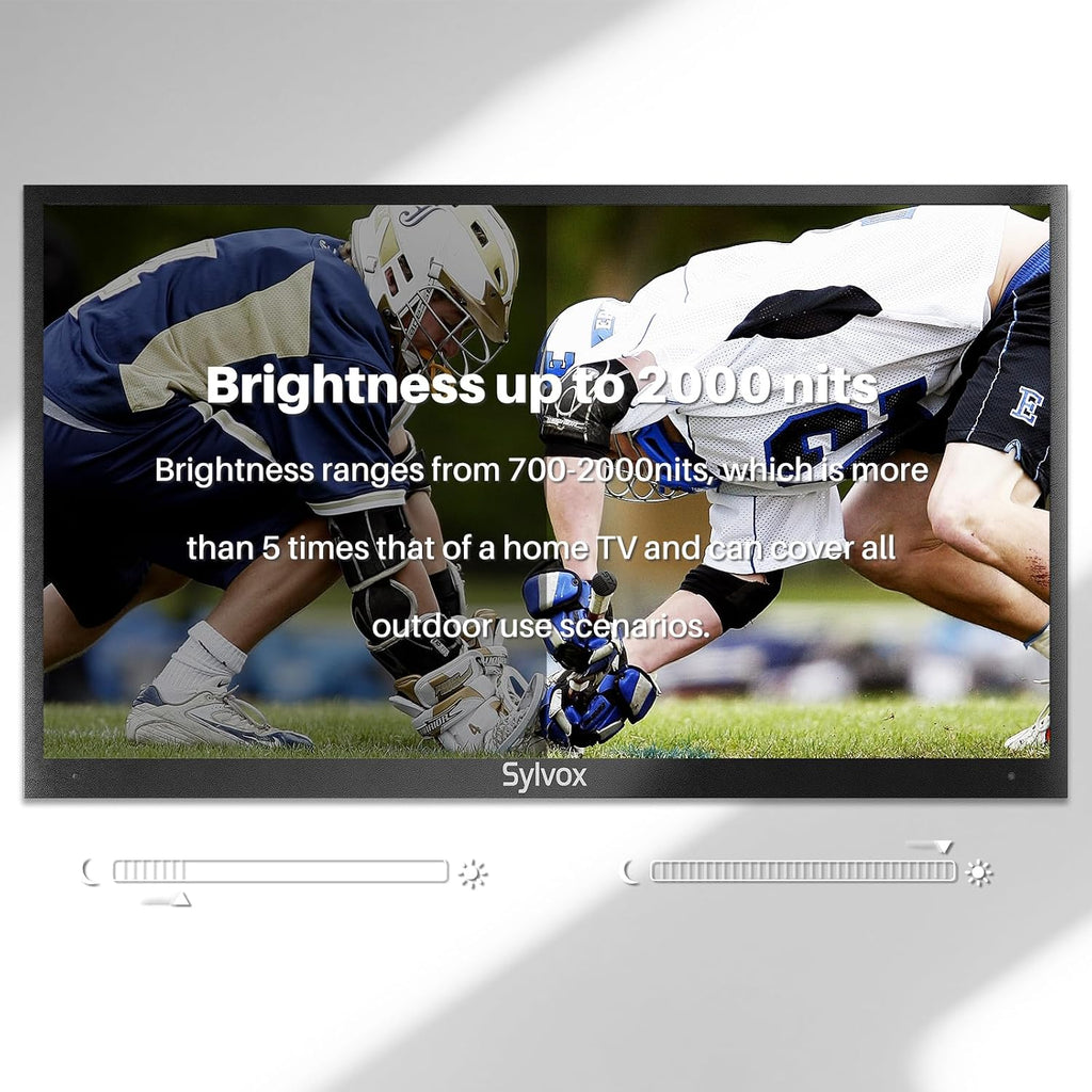 SYLVOX 43'' Outdoor Smart TV 4K UHD Ultra 2000NIT High Brightness HDR TV, Waterproof Built-in Chromecast, with WiFi Bluetooth Function for Outdoor Strong Light Areas(Poolpro Series)