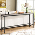 Tribesigns 70.9 Inch Extra Long Console Table for Entryway, Narrow Long Sofa Table Behind Couch, Rustic Grey Hallway Table Industrial Height Bar Table for Living Room
