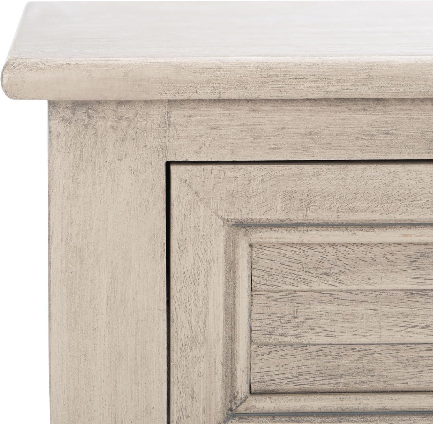 SAFAVIEH Home Collection – Tate Greige 2-Drawer Console Table with Shelf, Turned Leg Farmhouse Accent Console for Entryway or Living Room (CNS5720D)