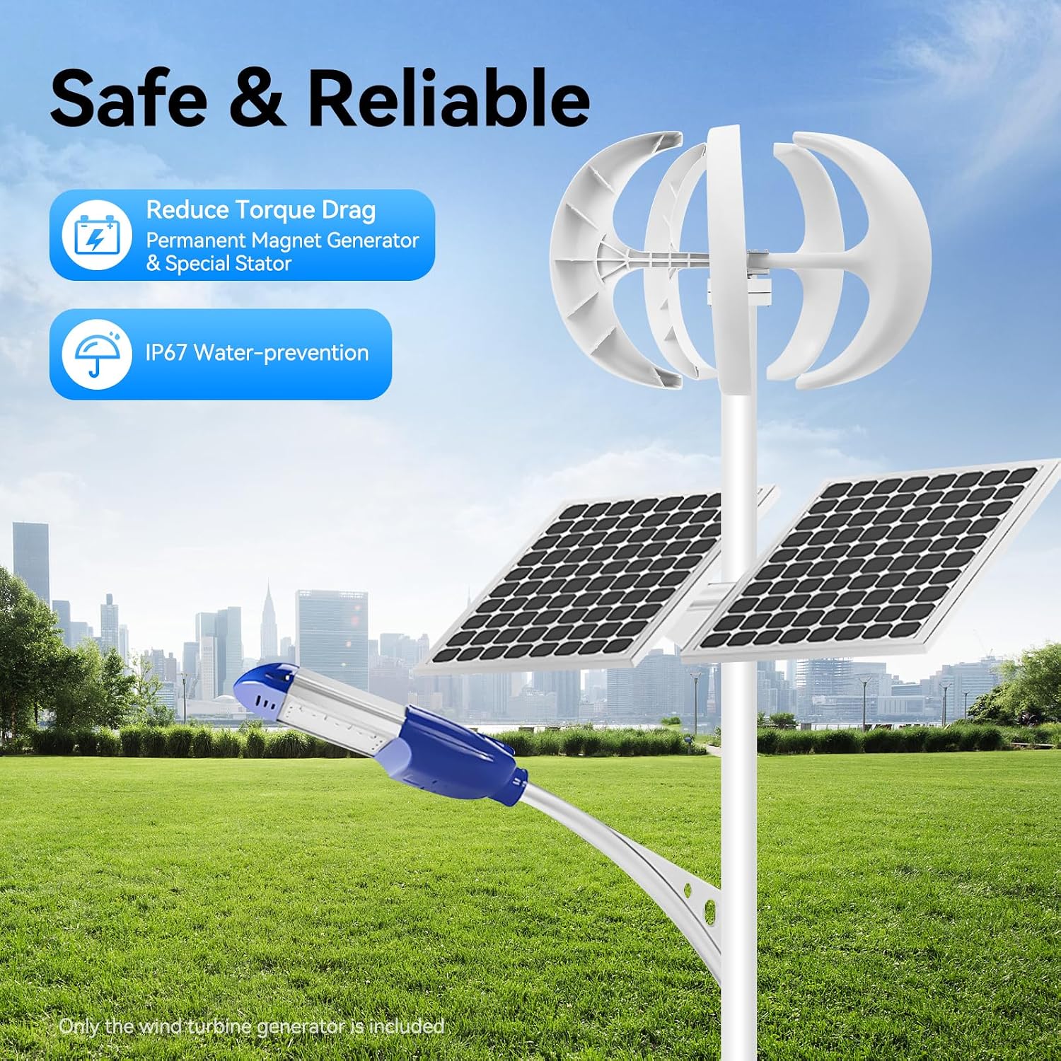 Wind Turbine Generator, 600W 24V Automatic Windmill Power Generator 5-Blade Home Wind Turbine System with Controller, Home Windmill Power Equipment Kit for Boats, Gazebos, Chalets