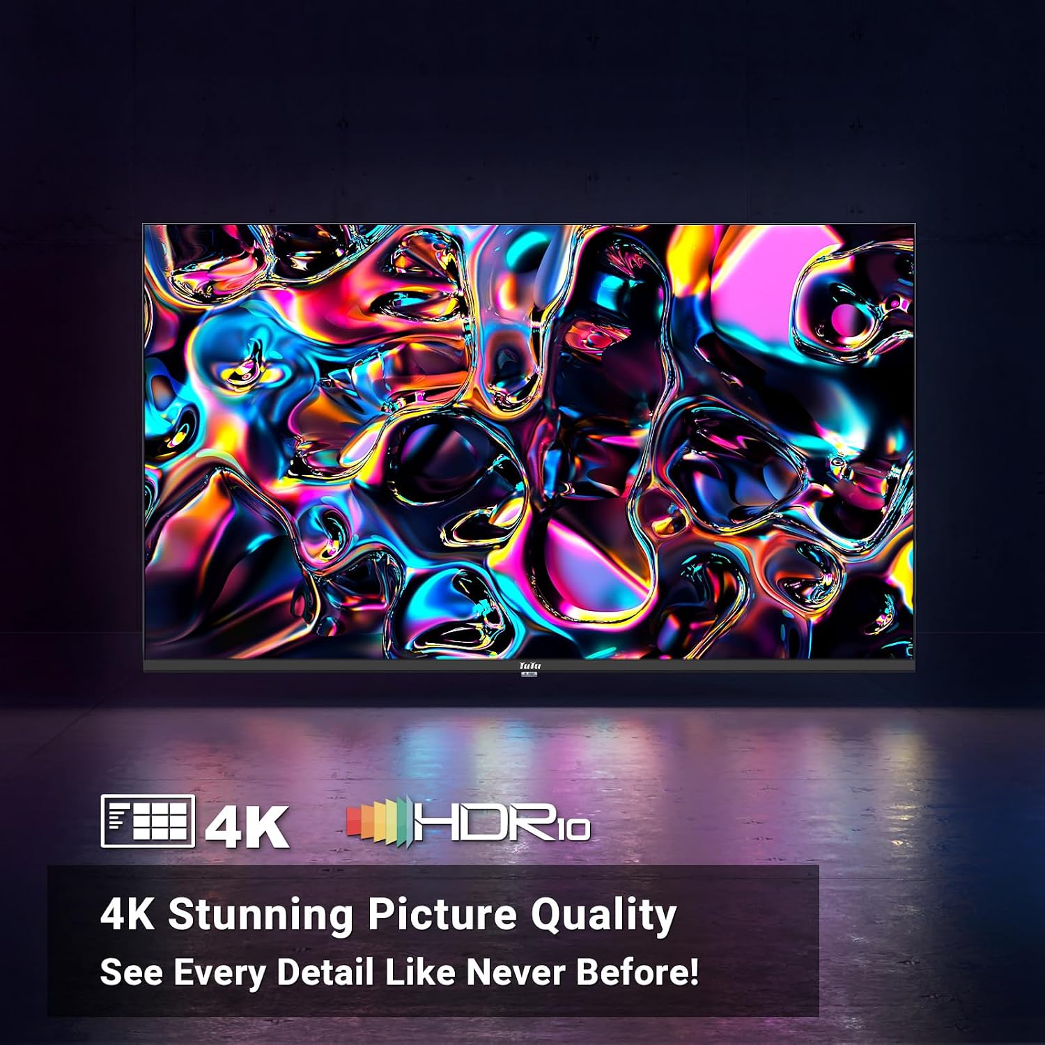 TuTu 43 Inch 4K UHD LED Smart TV with Tizen OS TV Compatible HDR 10, MEMC, Dolby Audio, Voice Remote, WiFi, Bluetooth, Streaming Television(2025 Model)