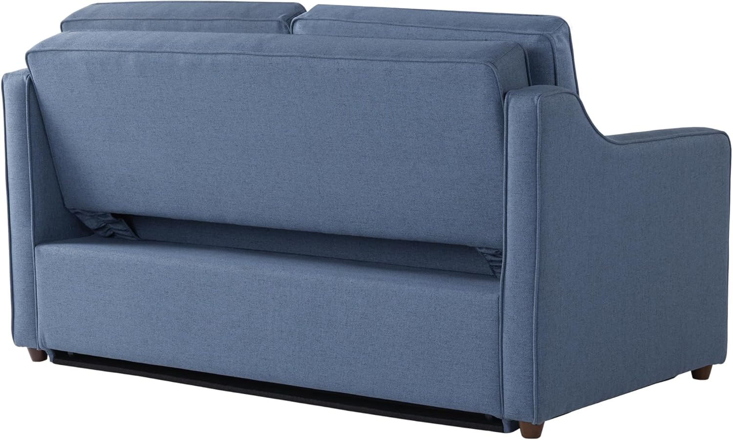 Serta® Corren 68.1' Queen Sized Convertible Sofa, Dream Coil® Comfort, Fingerguard® Pinch Point Protection, Sofa Chenille Fabric, Navy Blue