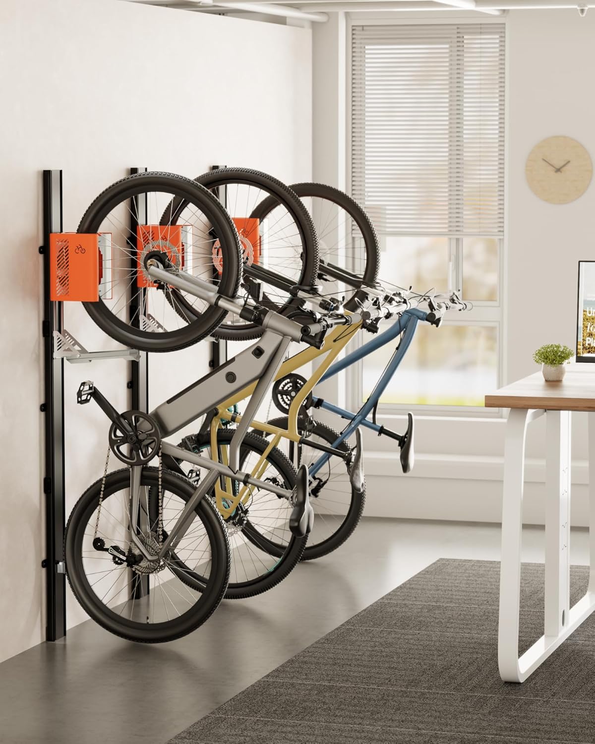monTEK Automatic Lift Bike Rack – Fits 24-29' Tires, Heavy-Duty Vertical Wall Rack for Bicycles (Up to 71 lbs) - Effortless Lifting, Easy Install - Space-Saving Storage for Garage, Shed, BO