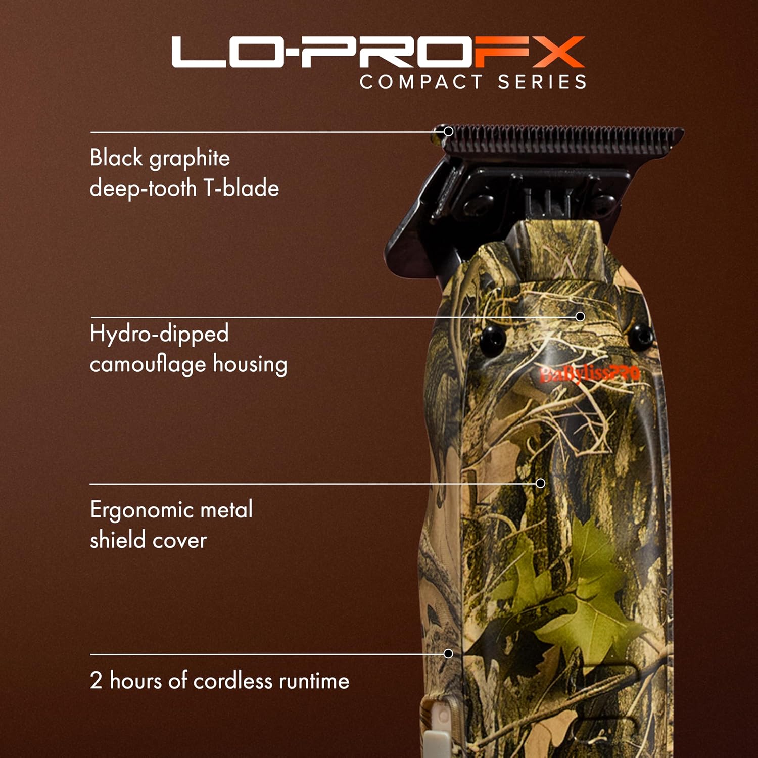 BaBylissPRO High-Performance Compact LO-PROFX Trimmers for Men