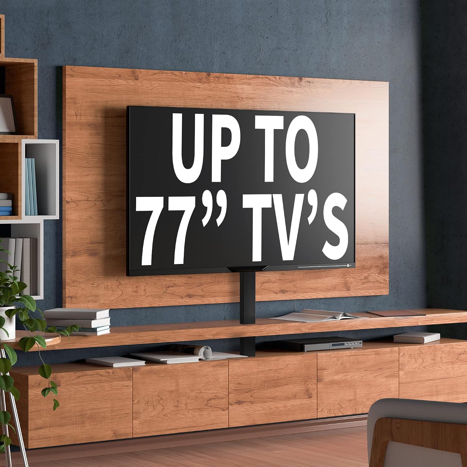 VIVO Motorized TV Stand for 37 to 77 inch Screens, Vertical Lift Television Stand with Remote Control and Tuya Smart App Compatibility, Compact TV Mount Bracket, MOUNT-E-UP80P