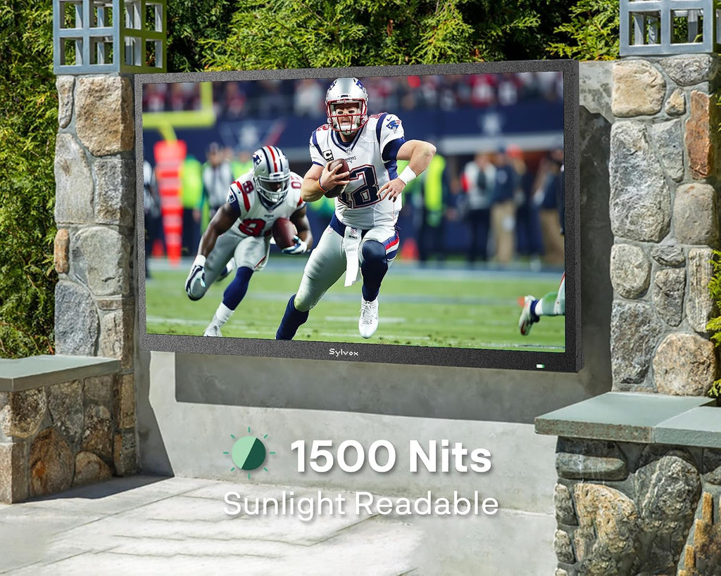 SYLVOX 32 inch Outdoor TV, Full Sun Outdoor Television 1500 Nit High Brightness, 1080P FHD Sunlight Readable Display, IP55 Weatherproof TV, Smart TVs for Outdoor Entertainment (Pool SE/2025)