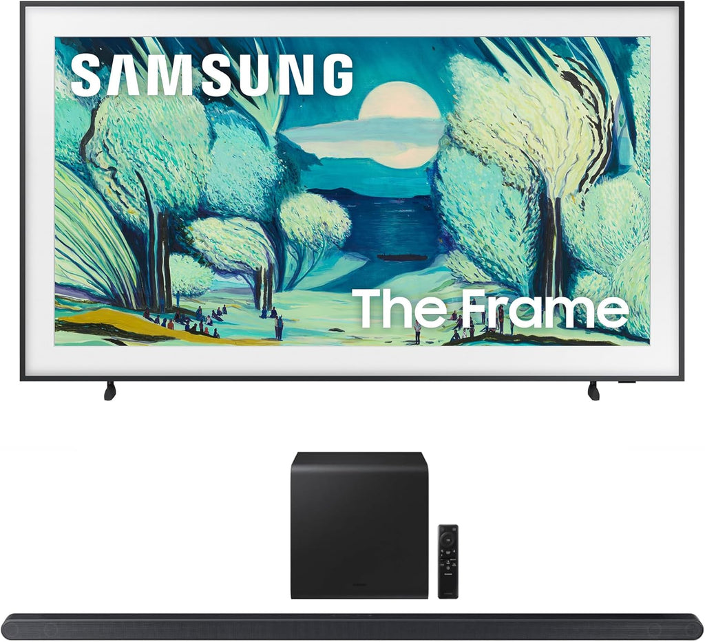 Samsung QN65LS03FAFXZA 65 Inch The Frame QLED 4K Art Mode Vision AI Smart TV with a HW-S800D 3.1.2 Ch Soundbar and Subwoofer with Dolby Atmos (2025)
