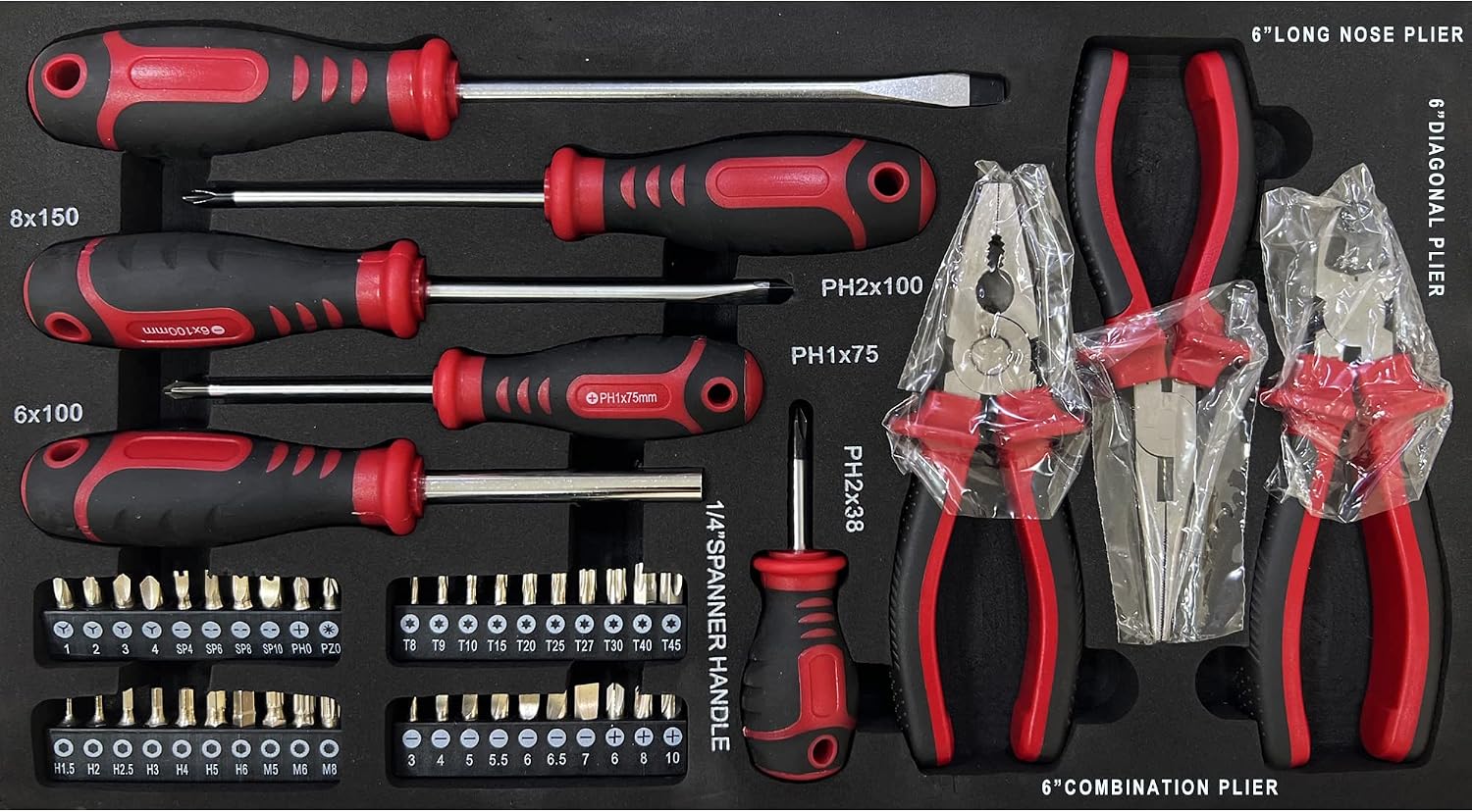 439 Piece Mechanics Tool Set, 3 Drawer Heavy Duty Metal Box with Household Tool Kit, Portable Tool Organizer Case for Auto Repair, Garage, Warehouse, Workshop, Repair Shop (Blue & Black)