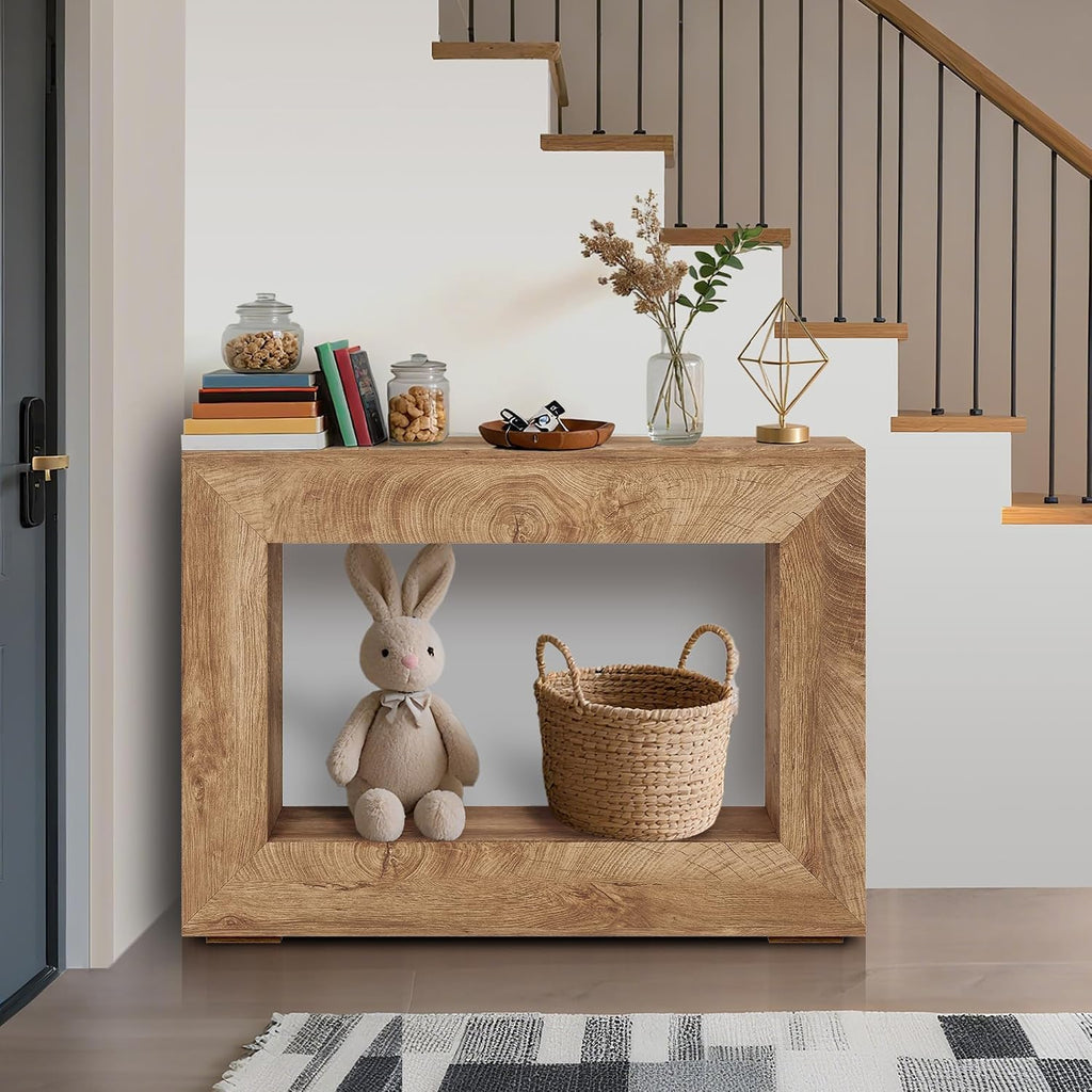 47 in Farmhouse Entryway Table, Farmhouse Console Table, Storage Rustic Sofa Tables for Hallway, Foyer, Living Room, Bedroom