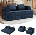 Korser Folding Convertible Sofa Bed, Corduroy Upholstered Boneless Couch, Small Sectional Cloud Couch, Loveseat Sleeper Sofa, Modular Futon Floor Sofa Couch for Living Room Bedroom Lounge, No Assembly