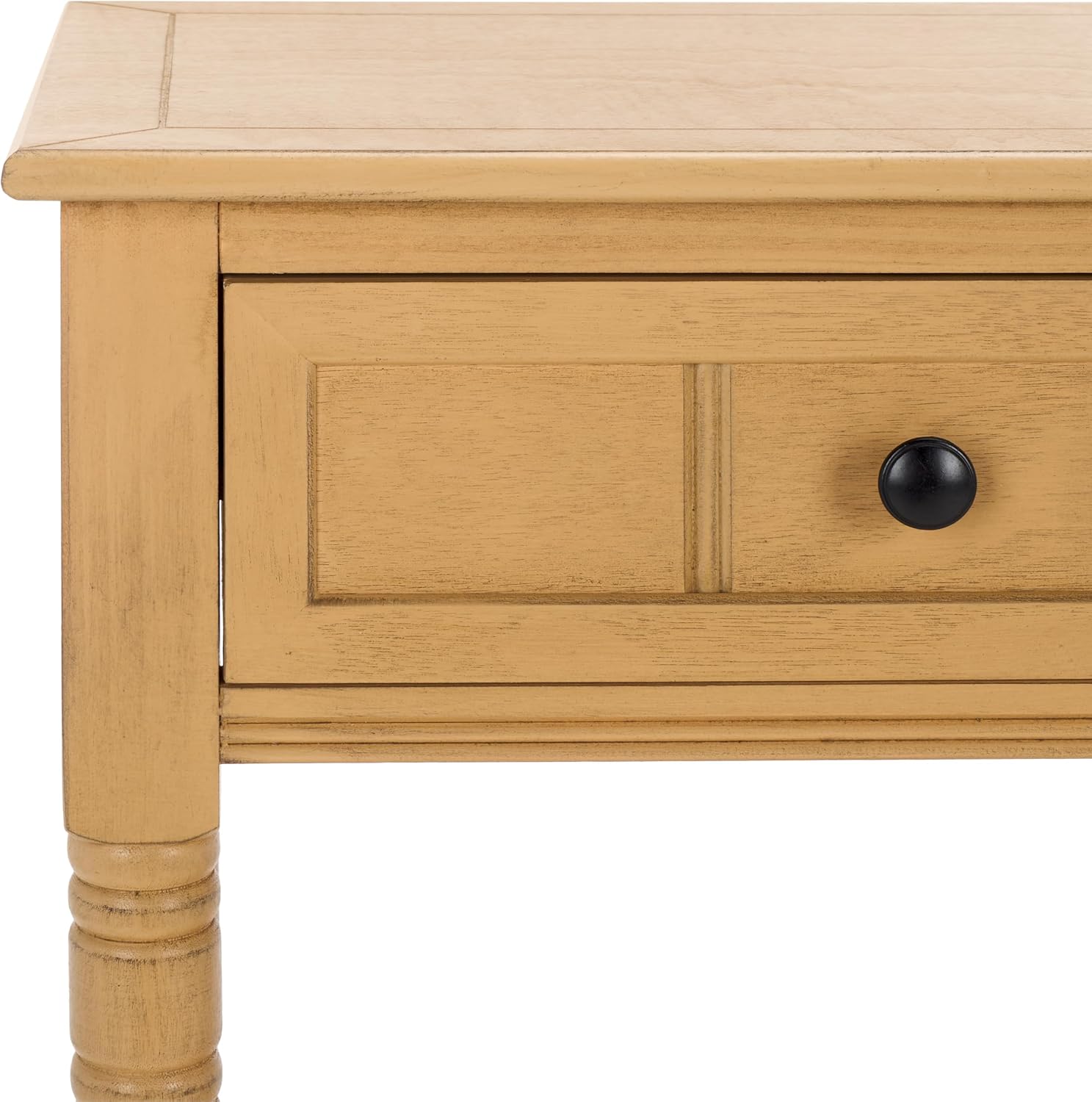 SAFAVIEH Home Collection - Samantha Entryway Console Table, Camel Brown 2-Drawer Storage Sofa Table (AMH5710G)