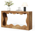 LITTLE TREE 63-Inch Console Table, Chic Design, Sofa Table Behind Couch, Farmhouse Console with Build-in Storage Space for Entryway, Living Room, Hallway