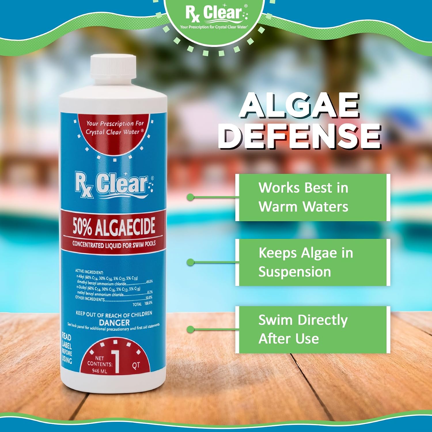 Rx Clear Chemical Maintenance Pool Kit Plus Opening Kit (Without Chlorine (Up to 15,000 Gallons))