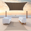 Colourtree CTAPR1218 Custom Size 14' x 20' Brown Sun Shade Sail Canopy UV Block UPF50  Rectangle - Commercial Standard Heavy Duty - 190 GSM - 3 Years Warranty