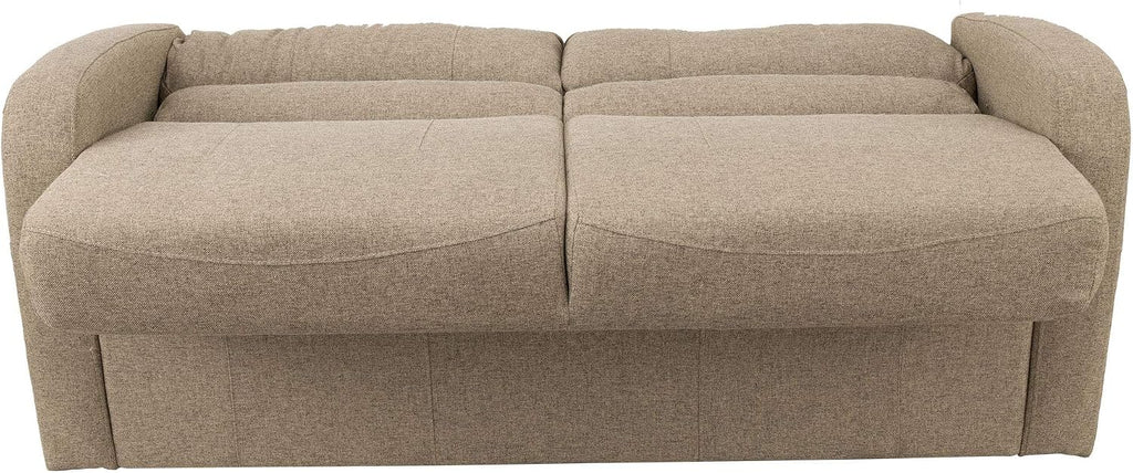 RecPro 60' RV Jack Knife Sofa w/Arms | RV Sleeper Sofa | RV Couch | RV Living Room (Slideout) Furniture | Camper Furniture | Cloth (Oatmeal)