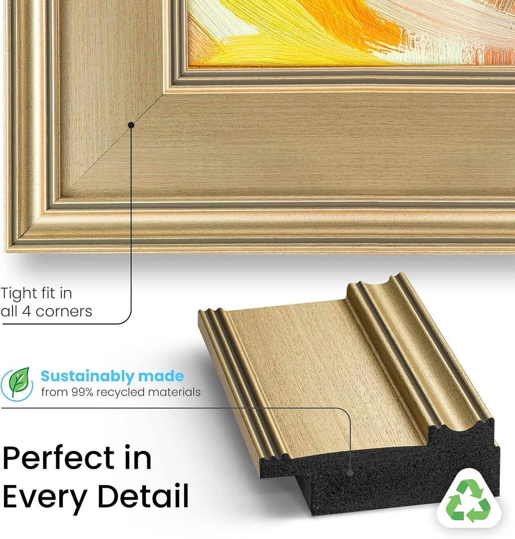 Champagne 50' Premiere Deco TV Frame - Compatible ONLY with Samsung The Frame TVs (Fits 2021-2026, LS03A, LS03B, LS03C, LS03D, LS03FA)