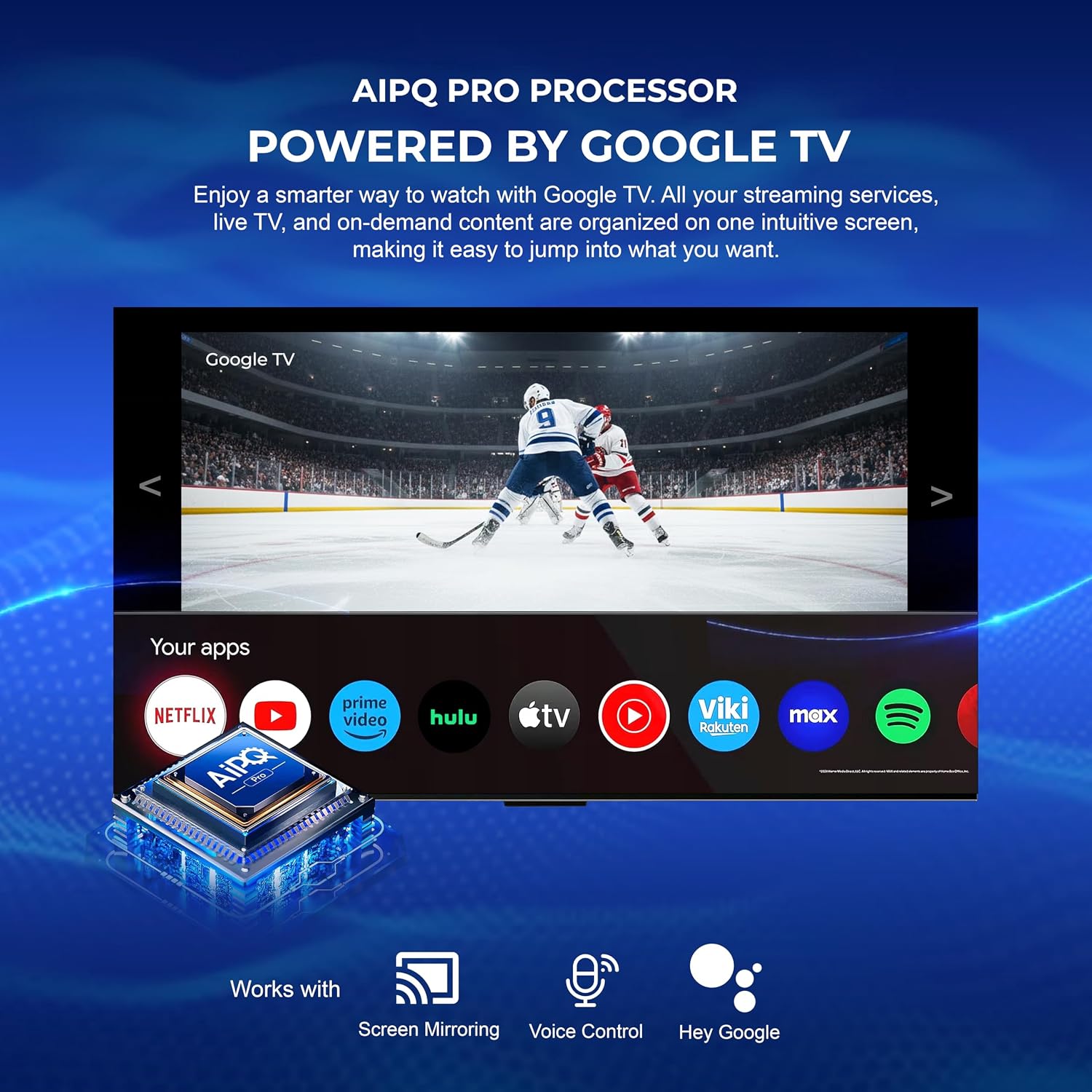 Titan G100 Mini-QLED 85 Inch Outdoor TV, Covered Patio, IP65 Smart Weatherproof TV, 4K HDR, 144 Hz, Google AI OS, 1000 Nits, Wi-Fi 5, Dolby Vision&Atmos, Onkyo, Outdoor TV Cover, Slim Bezel, 2 Yr Wty