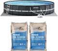 INTEX 26345VM Ultra XTR 26ft x 52in Above Ground Swimming Pool Set with Sand Filter Pump and OptiFlow 50lb Premium Filter Sand (2-Pack)