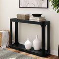 Plank+Beam Forma Console Table, 46 Inch, Solid Wood Sofa Table, Entryway Table for Hallway, Narrow Behind The Couch Table, Console Tables for Entryway, Living Room, Foyer, Easy Assembly, Black