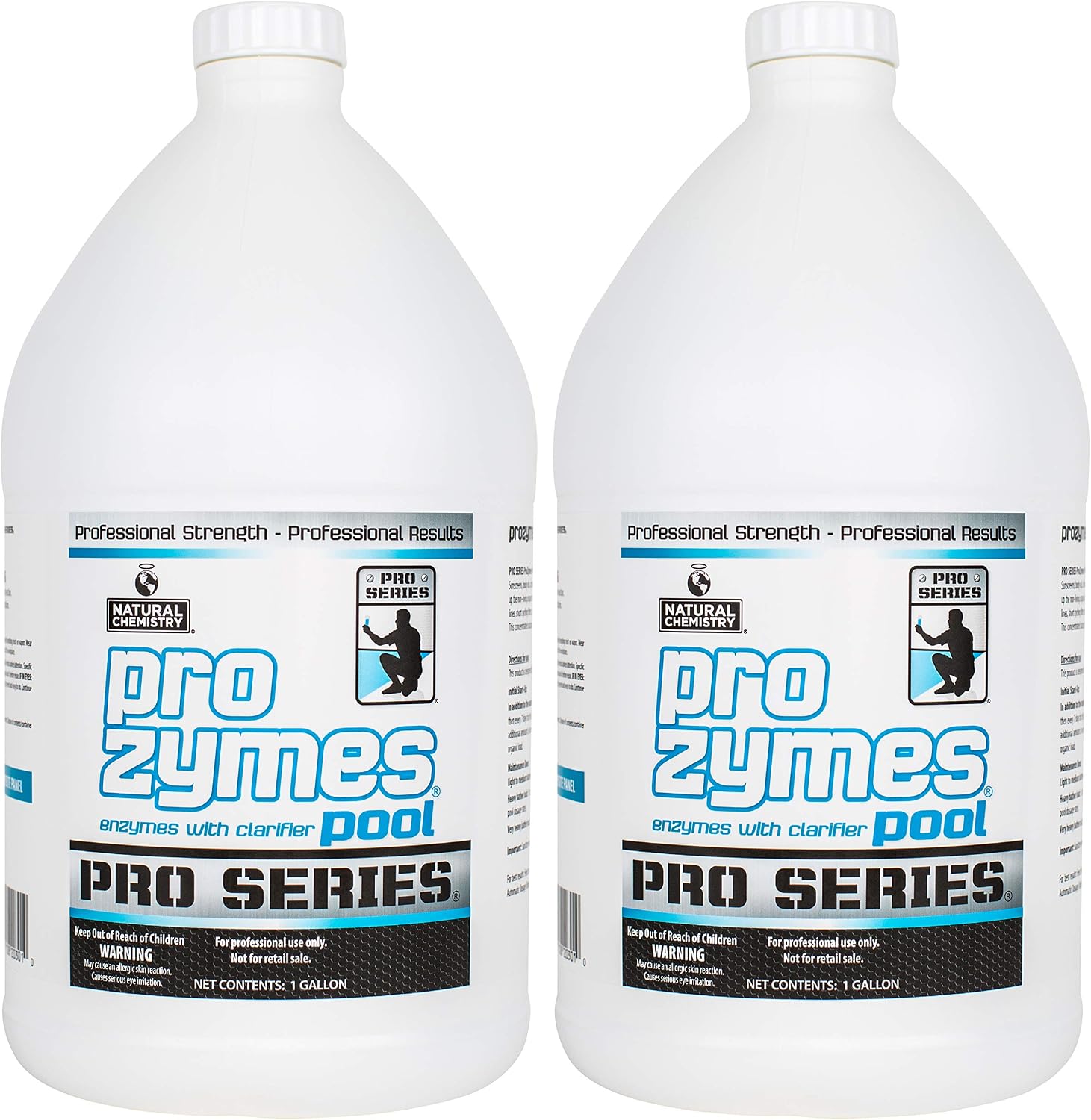 Natural Chemistry Pro Series Pool ProZymes, 1 Gallon, Pack of 2, Reduces Contamination Buildup, Protects Pool from Water Cloudiness and Scumlines