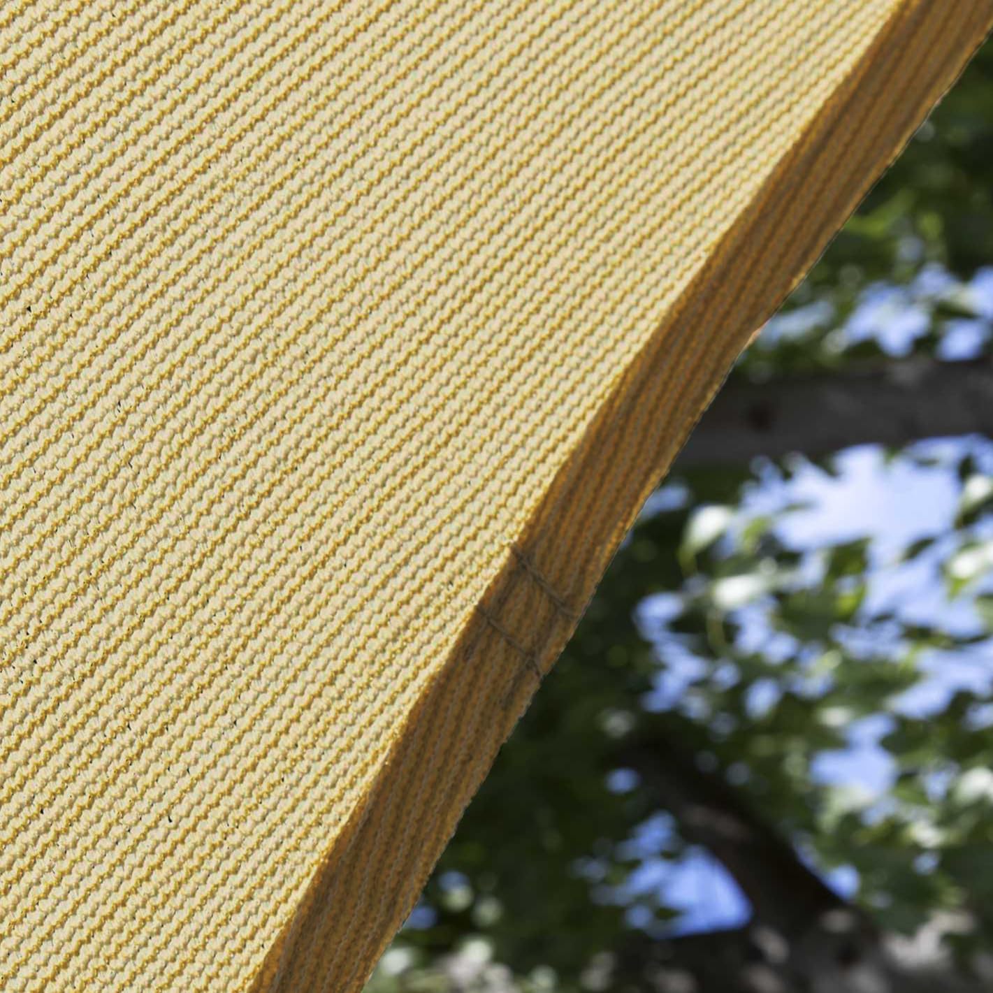 Amgo Custom Size 14' x 20' x 24.4' Sand Beige Right Triangle Sun Shade Sail UPF50+ AGTAPT18, Order to Make Canopy Awning, 95% UV Blockage, Water & Air Permeable, Commercial Standard (We Customize)