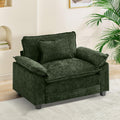 Oprisen Modular Sectional Sofa, Comfy Cloud Couch Sectional Sofa, Chenille Sofa Sleeper Deep Seat Sofa with Throw Pillows for Living Room (Green, 53'- Single Seat)