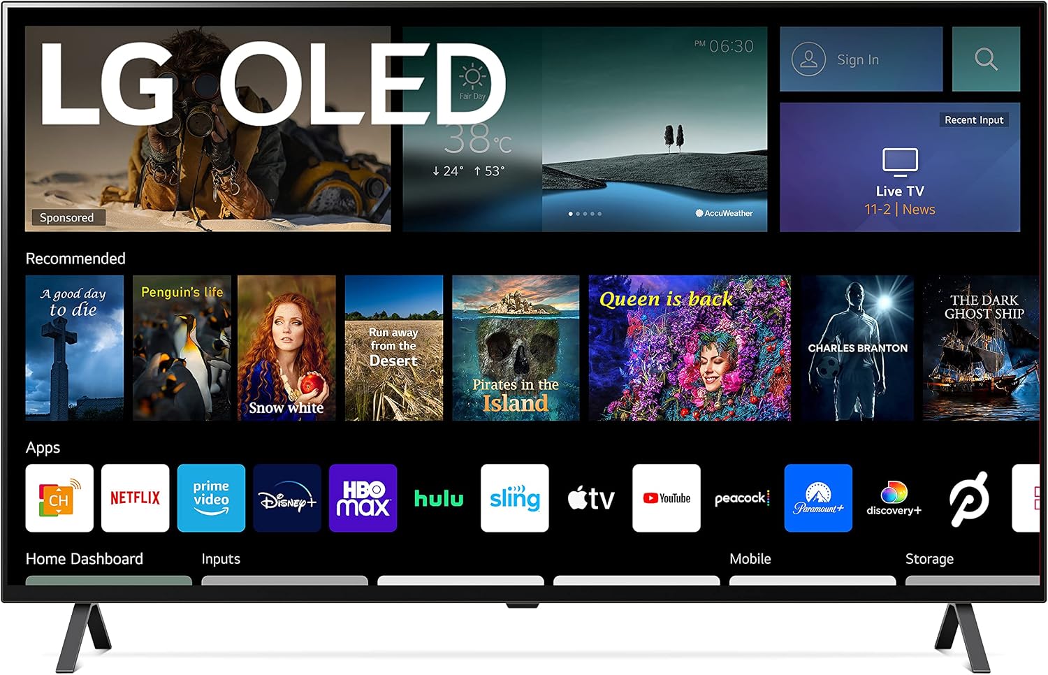 LG A2 Series 55-Inch Class OLED Smart TV OLED55A2PUA, 2022 - AI-Powered 4K TV, Alexa Built-in