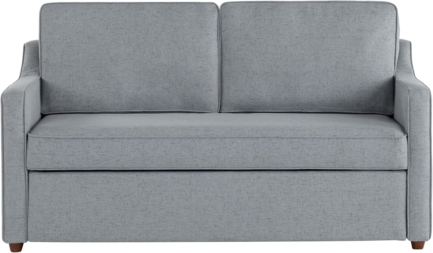 Serta® Corren 68.1' Queen Sized Convertible Sofa, Dream Coil® Comfort, Fingerguard® Pinch Point Protection, Sofa Chenille Fabric, Light Gray