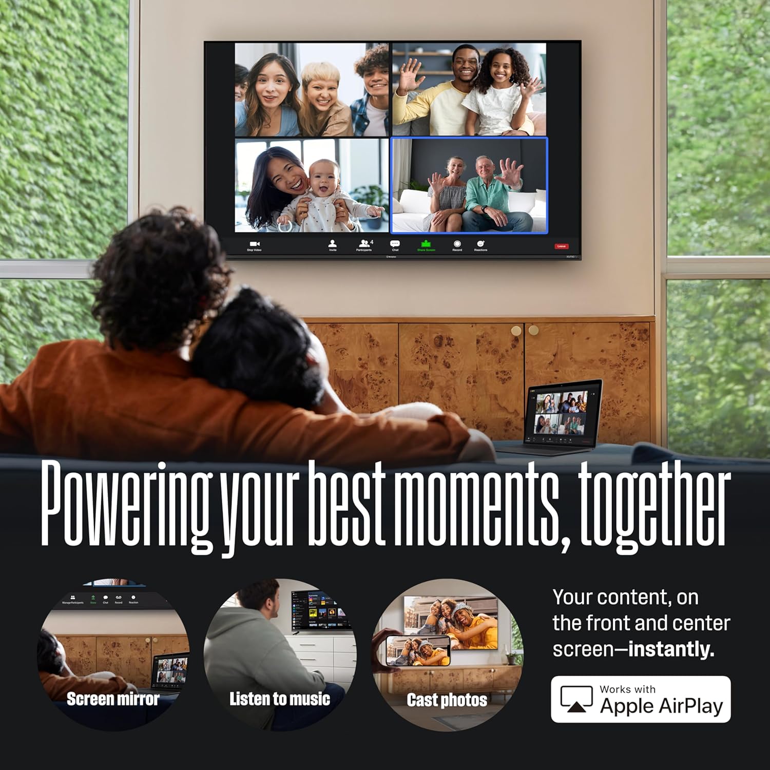 Westinghouse 43-inch Smart TV, FHD 1080P Xumo TV w/Voice Remote, Flat Screen Television w/Dolby Atmos, Bluetooth, Apple AirPlay, Wi-Fi & Mobile Connectivity