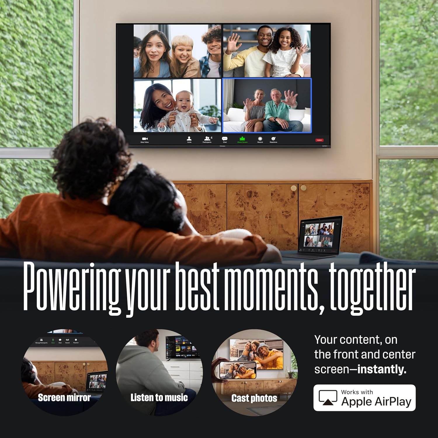 Westinghouse 40-inch Smart TV, FHD 1080P Xumo TV w/Voice Remote, Flat Screen Television w/Dolby Atmos, Bluetooth, Apple AirPlay, Wi-Fi & Mobile Connectivity