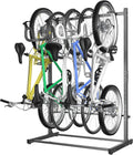 WALMANN Freestanding Bike Stand for Garage, 5 Bikes Vertical Bike Storage Stand Heavy Duty Bike Floor Stand, Holds Up to 70 lbs/Hook