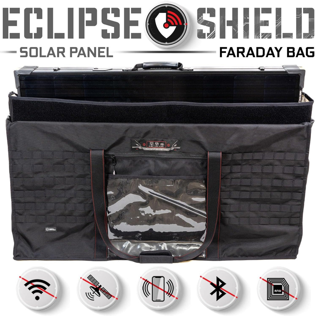 Mission Darkness Eclipse Faraday Bag for Solar Panels & Large Electronics – Military-Grade EMP, CME & RF Shielding for Solar Flare Protection, Preppers, and Personal Security