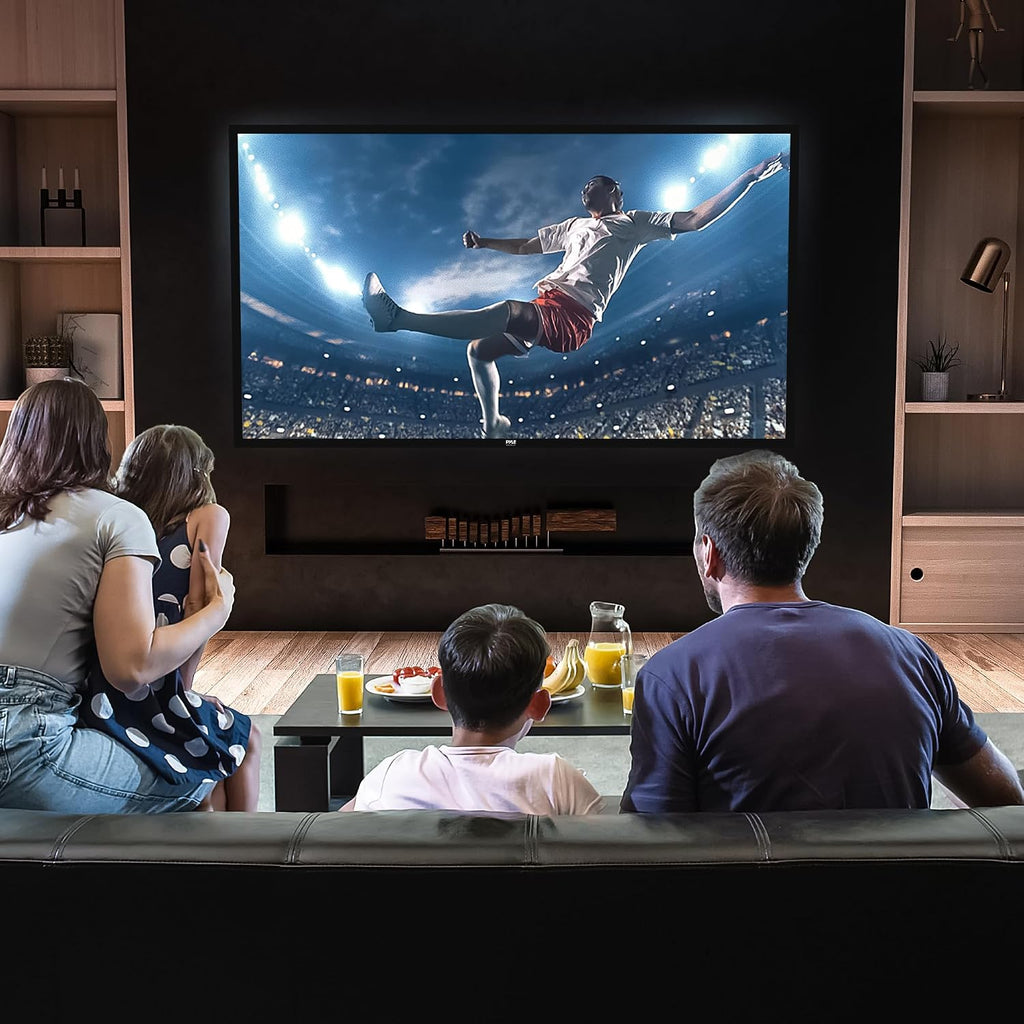 Pyle 65' 2160p UHD Smart TV - Flat Screen Monitor HD DLED Digital/Analog Television w/Built-in WebOS Hub Operating System, HDMI, USB, AV, Full Range Stereo Speaker, Wall Mount, Includes Remote Control