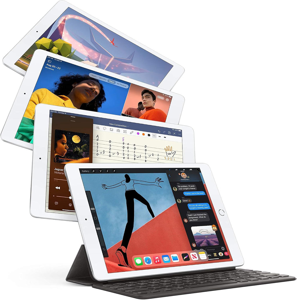 Apple 2020 iPad 10.2-inch, Wi-Fi, 128GB - Silver (Renewed)