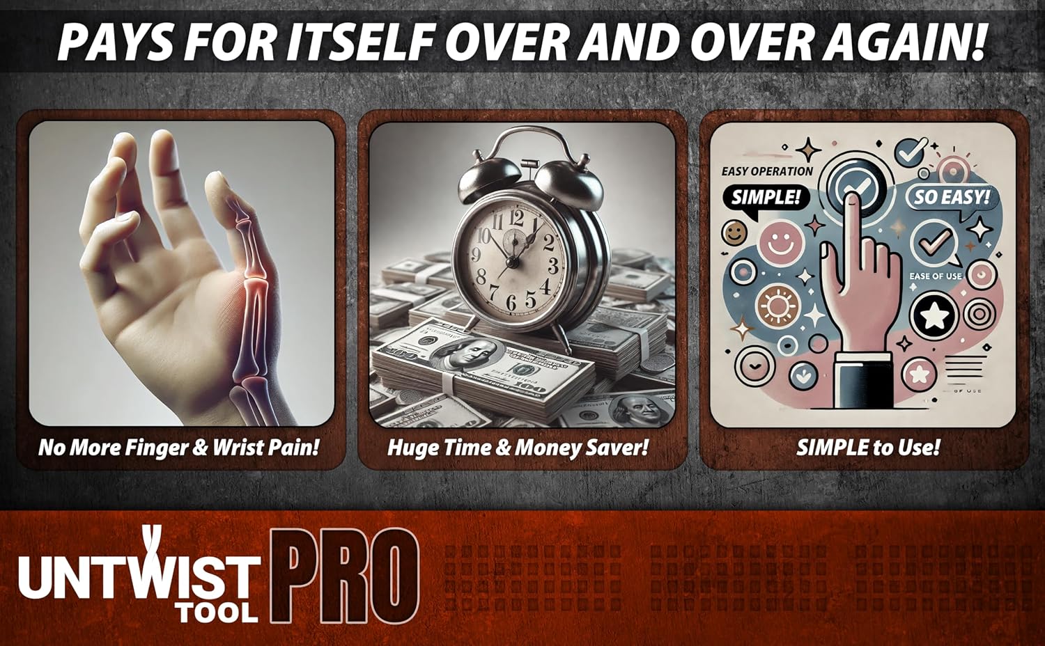 Untwist Tool PRO-COMBO Quickly Separates CAT5e, CAT6, CAT6A, & CAT7