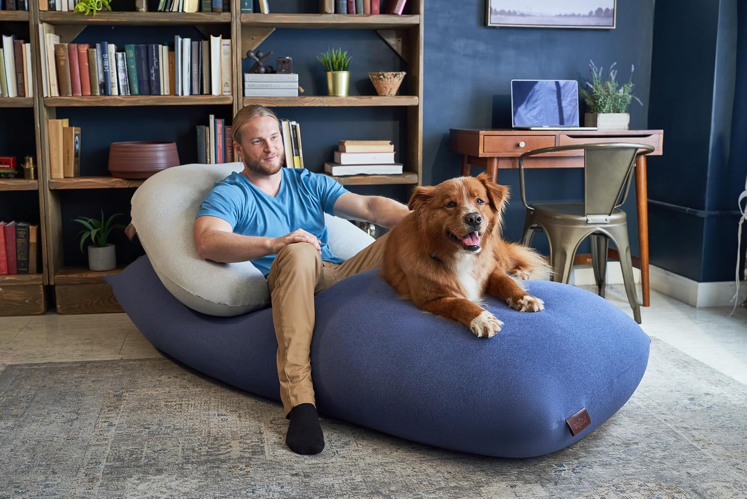 Yogibo Max 6-Foot Beanbag Chair, Bean Bag Couch with a Washable Outer Cover, Customer Favorite Cozy Sofa for Gaming, Reading, and Relaxing, Filled with Soft Micro-Beads, Dark Gray
