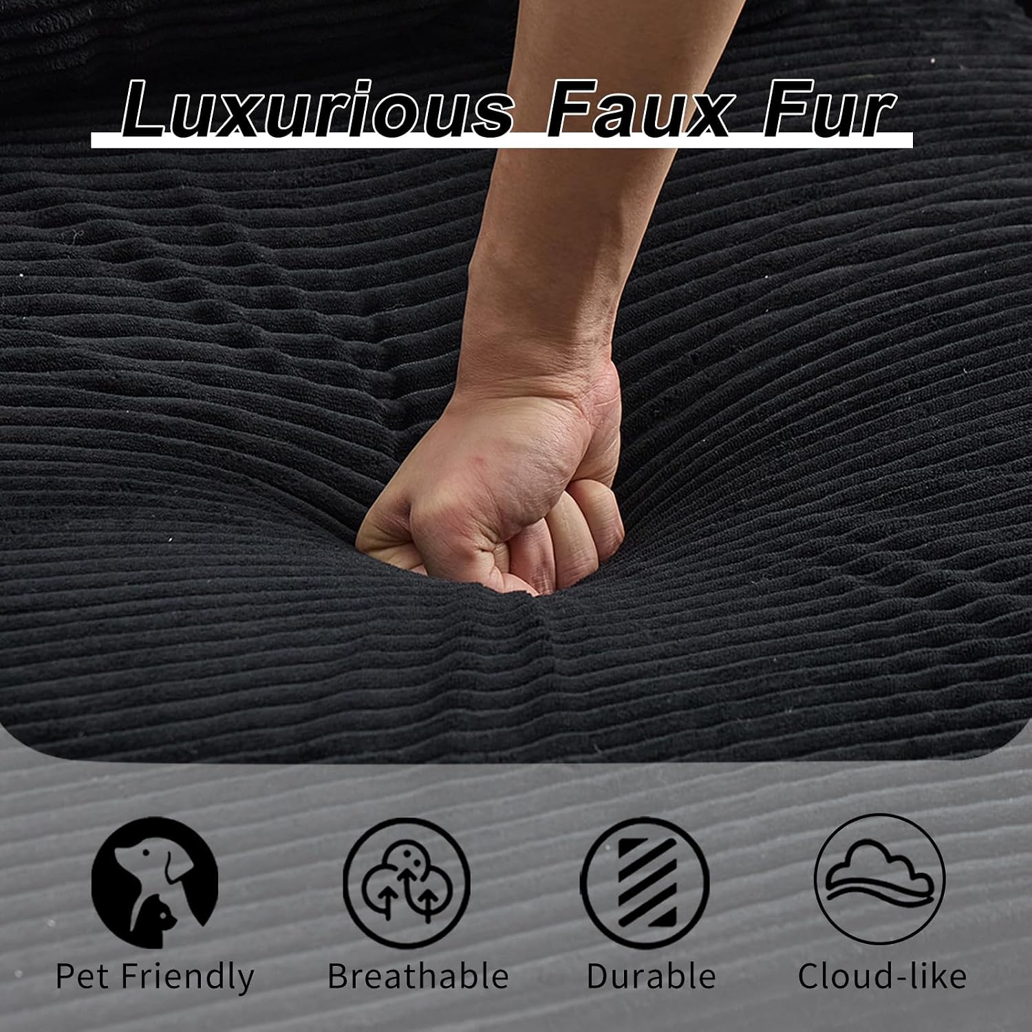 Folding Sofa Bed, Convertible Sleeper Chair with Pillow, Single Sofa with Back Support, Portable Fold Out Chair Cloud Couch Bed, Comfy Floor Sofa Lounge for Living Room Bedroom, Black