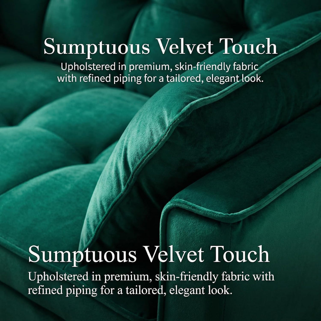 55in Pull Out Sofa Bed, 3 in 1 Convertible Sleeper Sofa Bed with Side Pockets & Adjustable Backrest, Velvet Fabric Loveseat Pull Out Couch for Living Room Bedroom Apartment & RV, Green