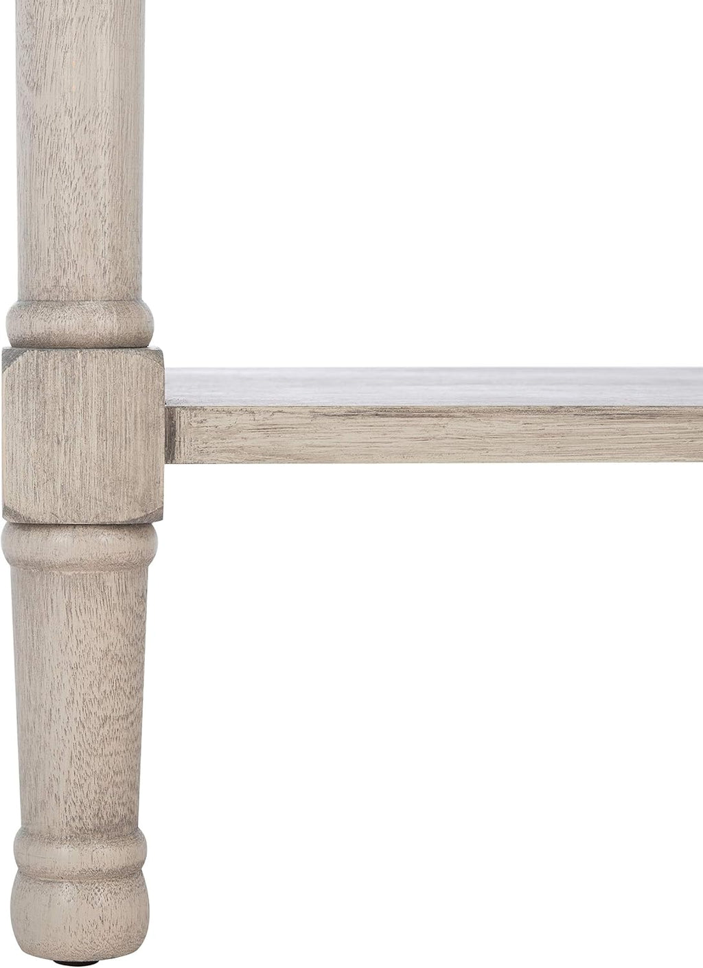 SAFAVIEH Home Collection – Tate Greige 2-Drawer Console Table with Shelf, Turned Leg Farmhouse Accent Console for Entryway or Living Room (CNS5720D)