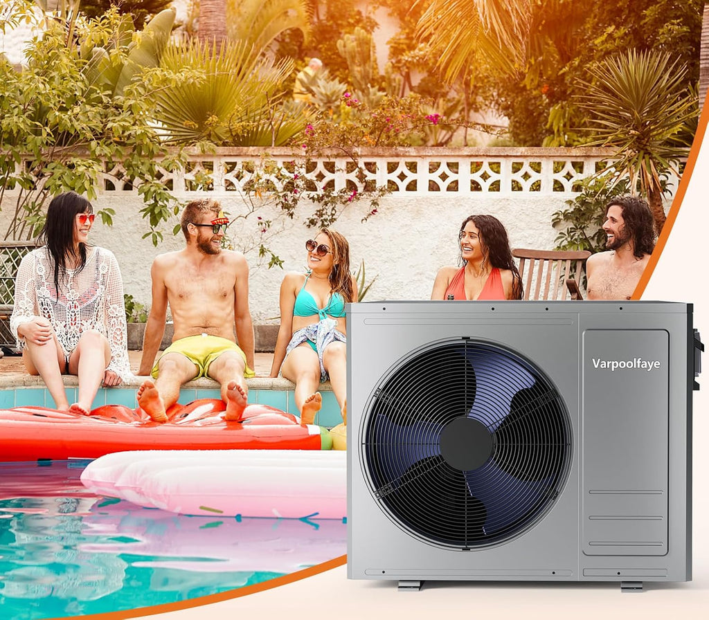 35100 BTU Electric Pool Heater for Inground Pool 10000 Gallon Above Ground Pool Heater Swimming Pool Heater Pump Heating or Cooling WiFi Control Schedule 220V 60HZ