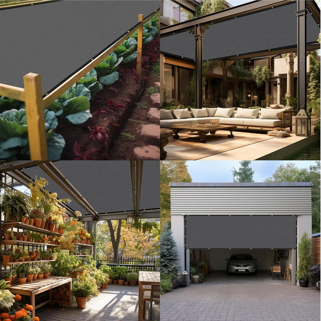 Artpuch Outdoor Pergola Shade Cover 14x20 FT Sun Shade Cloth with Grommets Light Grey Commercial Grade Patio Privacy Screen Shade Canopy (Customized Available) GN09