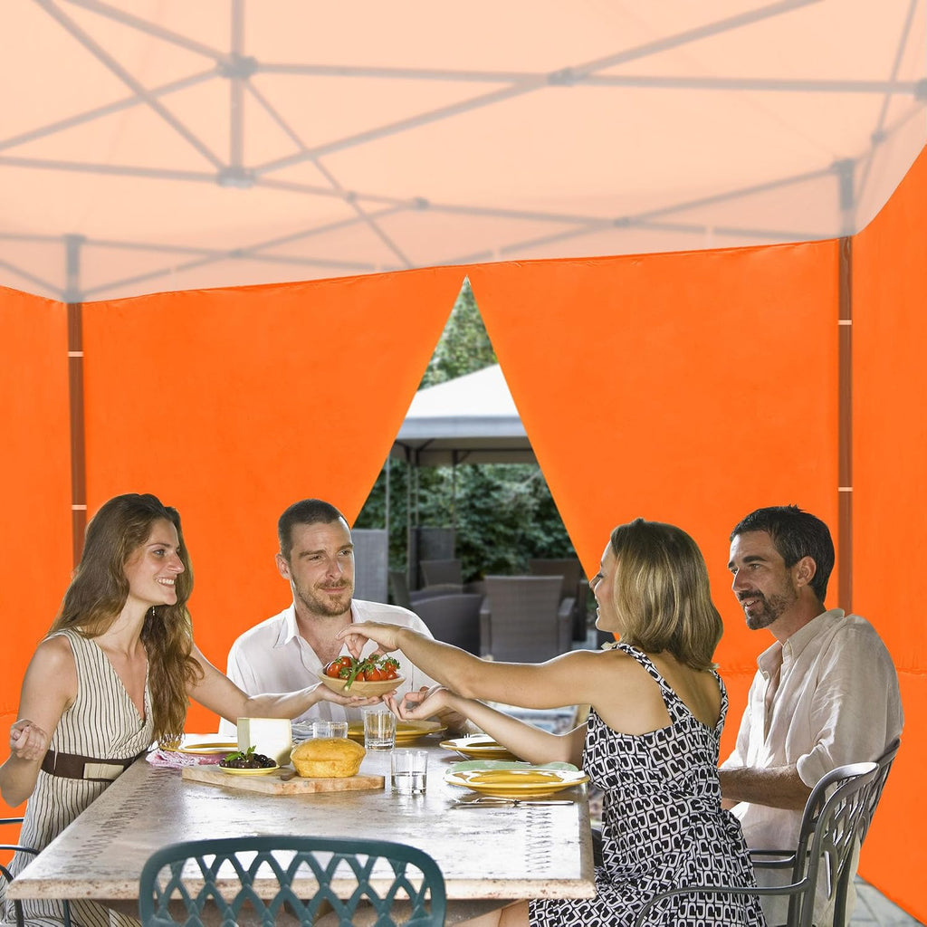 InstaHibit 4 Pack Side Wall for 10x10 Ft EZ Pop Up Canopy Tent UV50+ Zipper 550D (Sidewall Only)