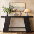 LITTLE TREE 70.8-Inch Long Black Console Table for Entryway, Narrow Modern Sofa Table for Entry, Hallway, Behind Couch, Living Room, Foyer, Entrance, Front Door